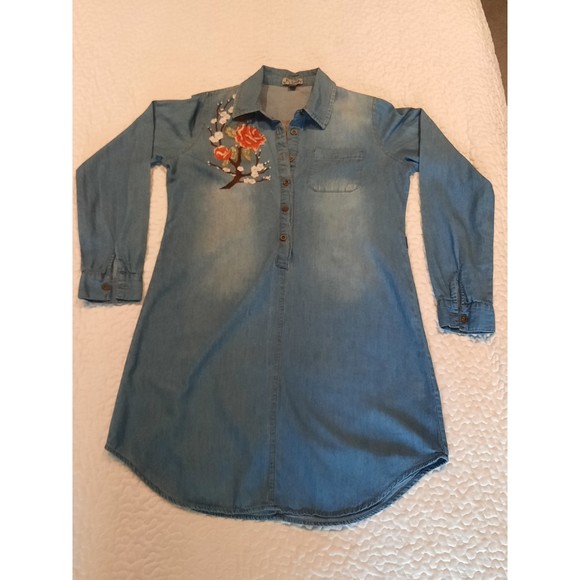 J Is For Justify Denim Dress Size M - Picture 1 of 6